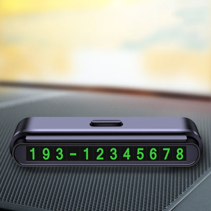 2 PCS One-Click Automatic Hiding Temporary Parking Signs For Cars(Black - Green Numbers) by buy2fix