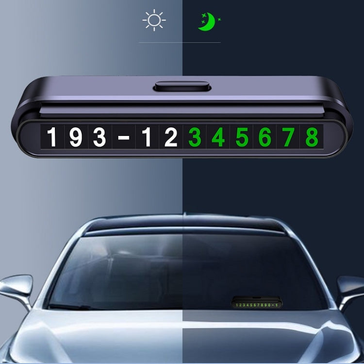 2 PCS One-Click Automatic Hiding Temporary Parking Signs For Cars(White - Green Numbers) by buy2fix