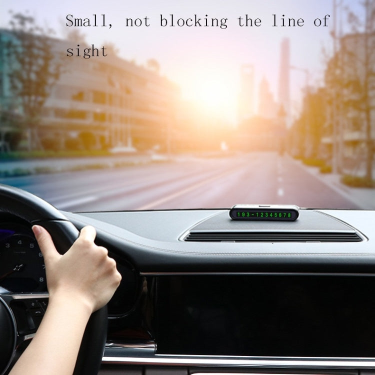 2 PCS One-Click Automatic Hiding Temporary Parking Signs For Cars(White - Green Numbers) by buy2fix