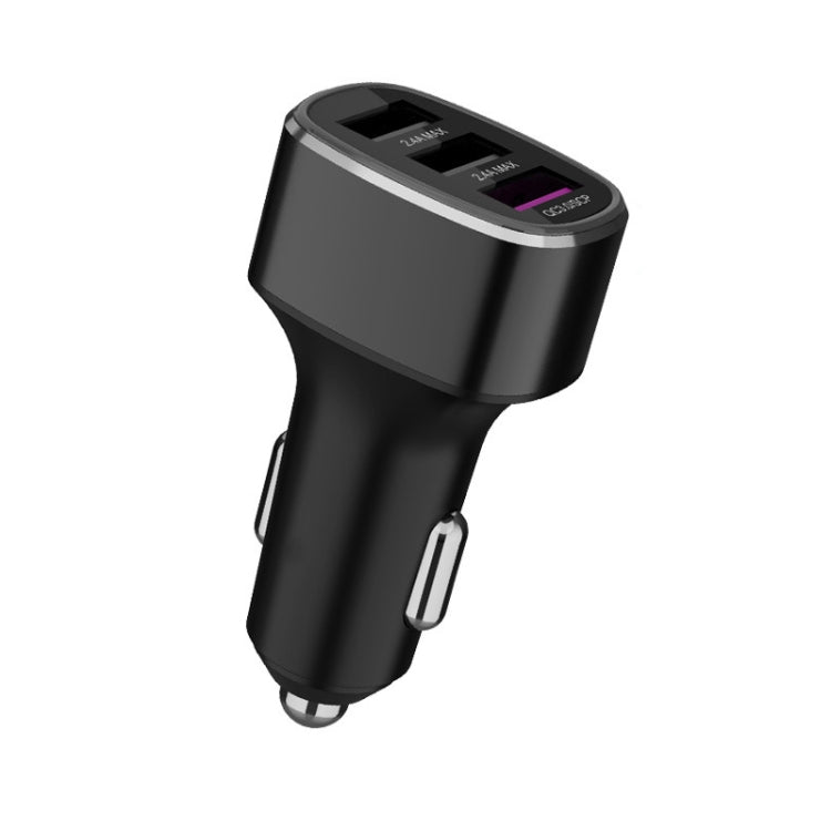 Three USB Ports Car Fast Charging Charger For Huawei/For OPPO/VIVO/OnePlus And Other Flash Charging, Model: GT680 Black - Car Charger by buy2fix | Online Shopping UK | buy2fix
