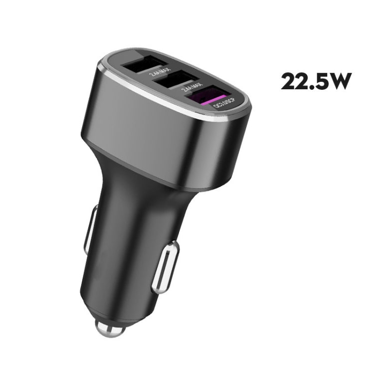 Three USB Ports Car Fast Charging Charger For Huawei/For OPPO/VIVO/OnePlus And Other Flash Charging, Model: GT680 Gray - Car Charger by buy2fix | Online Shopping UK | buy2fix