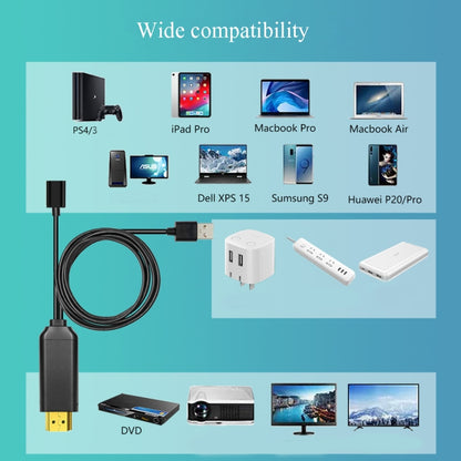 L3B Type-C USB To HDMI-Compatible  Audio Transfer Three-In-One HD Cable TV Screen Connector(Black) - Wireless Display Dongle by buy2fix | Online Shopping UK | buy2fix