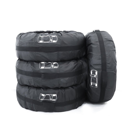 4 in 1 Waterproof Dustproof Sunscreen Car Tire Spare Tire Cover, Size:S (Black) - Aluminum Film PEVA by buy2fix | Online Shopping UK | buy2fix