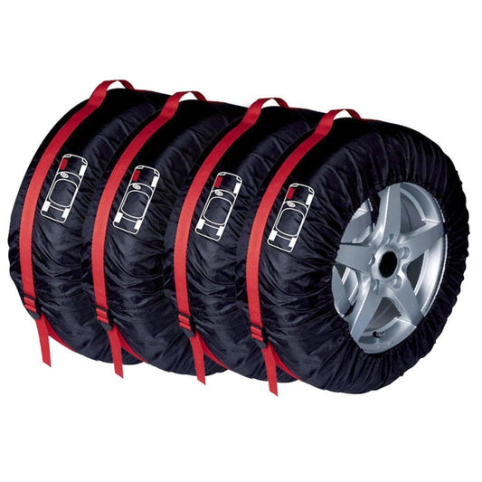 4 in 1 Waterproof Dustproof Sunscreen Car Tire Spare Tire Cover, Size:S (Black Red) by buy2fix