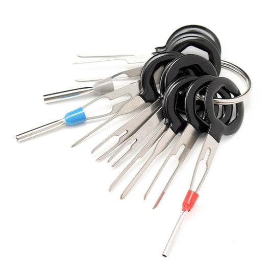 11 PCS Car Extractor Terminal Removal Tool Kit Electrical Wiring Crimp Connector Puller Release Pin Extractor Kit - Hand Tool Sets by buy2fix | Online Shopping UK | buy2fix