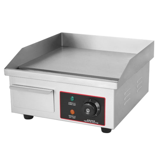 Fuyi Commercial Desktop Electric Stove Stainless Steel Body Cast Iron Skewers Pancake Electric Griddle, EU Plug(EG-818B) - Electric Deep Fryers by buy2fix | Online Shopping UK | buy2fix