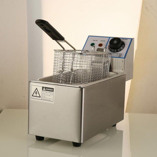 4L Electrician Fryer Home Desktop Single Cylinder Small Electric Fryer, EU Plug - Electric Deep Fryers by buy2fix | Online Shopping UK | buy2fix