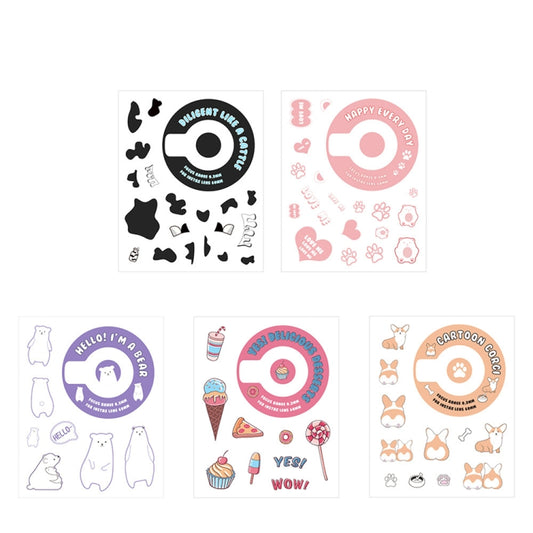 5 PCS 5 in 1 DIY Cute Cartoon  Camera Stickers Set for Fujifilm Instax mini 11(Dessert Animal Series) -  by buy2fix | Online Shopping UK | buy2fix