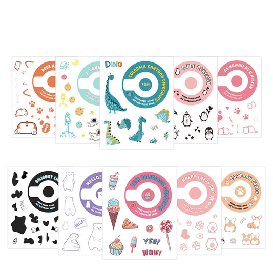 5 PCS 5 in 1 DIY Cute Cartoon  Camera Stickers Set for Fujifilm Instax mini 11(Dessert Animal Series) -  by buy2fix | Online Shopping UK | buy2fix