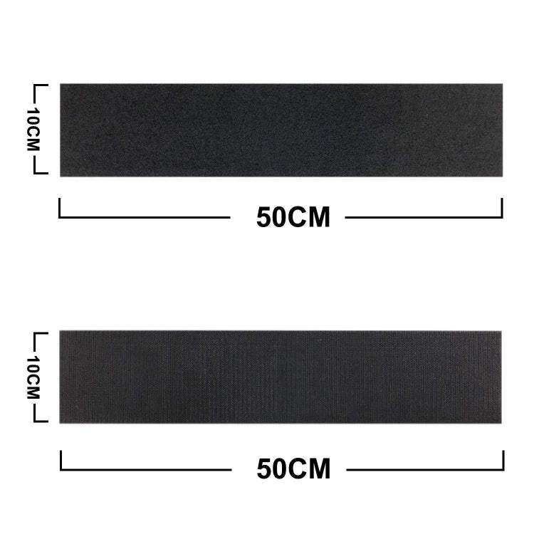 2 Pairs 100x500mm Car License Plate Hook And Loop Fastener High Temperature Resistance Polyester Double-Sided Fixed Stickers by buy2fix
