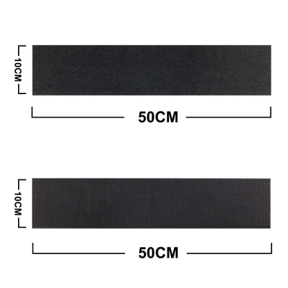 2 Pairs 100x500mm Car License Plate Hook And Loop Fastener High Temperature Resistance Polyester Double-Sided Fixed Stickers by buy2fix