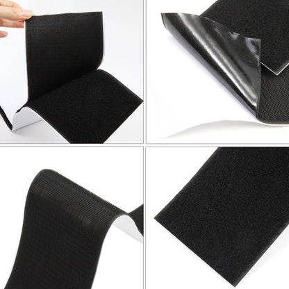 2 Pairs 100x500mm Car License Plate Hook And Loop Fastener High Temperature Resistance Polyester Double-Sided Fixed Stickers by buy2fix