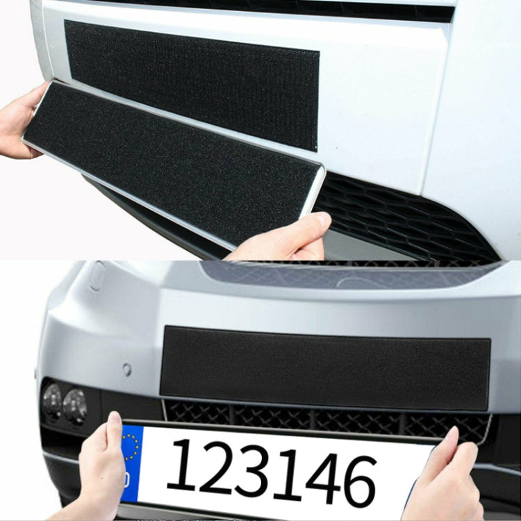 2 Pairs 100x500mm Car License Plate Hook And Loop Fastener High Temperature Resistance Polyester Double-Sided Fixed Stickers by buy2fix