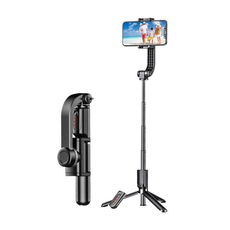 XYK-19017 Smart Anti-Shake Single Axis Stabilizer Retractable Mobile Phone Selfie Stick Video Live Tripod With Bluetooth Remote Control(Black) - Handheld Gimbals by buy2fix | Online Shopping UK | buy2fix