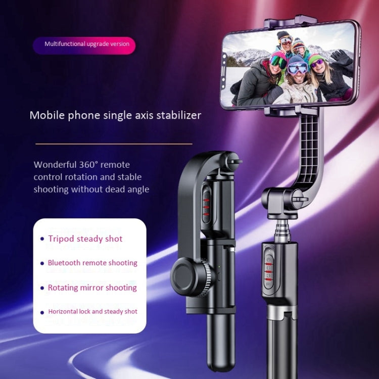 XYK-19017 Smart Anti-Shake Single Axis Stabilizer Retractable Mobile Phone Selfie Stick Video Live Tripod With Bluetooth Remote Control(Black) - Handheld Gimbals by buy2fix | Online Shopping UK | buy2fix