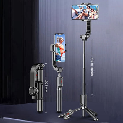 XYK-19017 Smart Anti-Shake Single Axis Stabilizer Retractable Mobile Phone Selfie Stick Video Live Tripod With Bluetooth Remote Control(Black) - Handheld Gimbals by buy2fix | Online Shopping UK | buy2fix