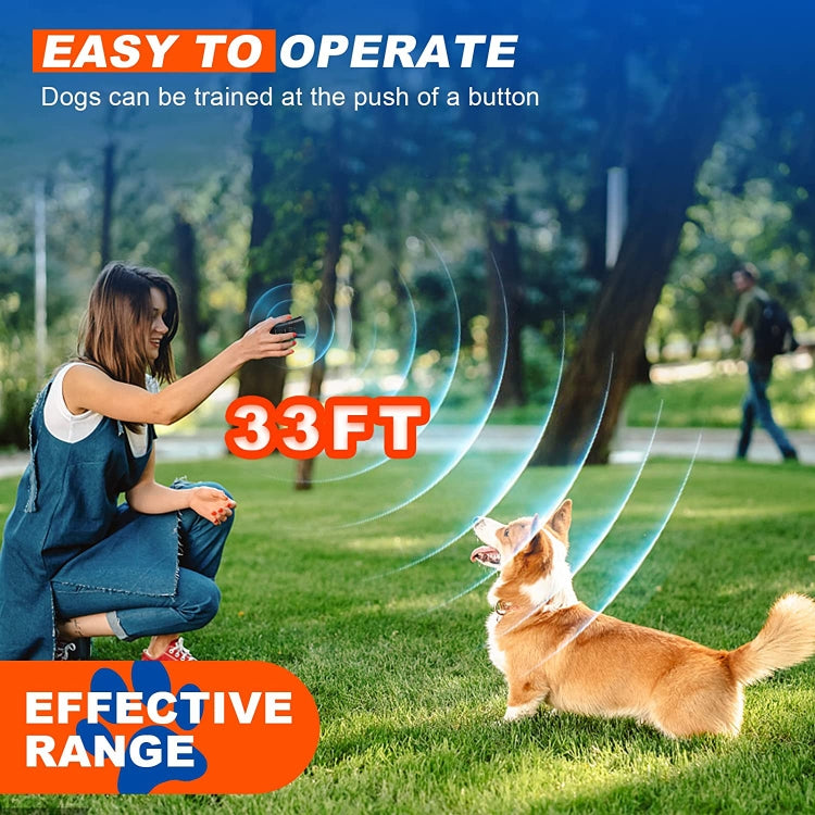 LED Flashlight Ultrasonic Dog Repeller Portable Dog Trainer, Colour: Double black(Colorful Package) - Training Aids by buy2fix | Online Shopping UK | buy2fix
