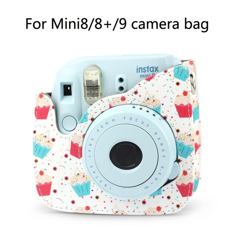 Full Body Camera PU Leather Case Bag with Strap for FUJIFILM instax mini 9 / mini 8+ / mini 8(Dessert Series) by buy2fix