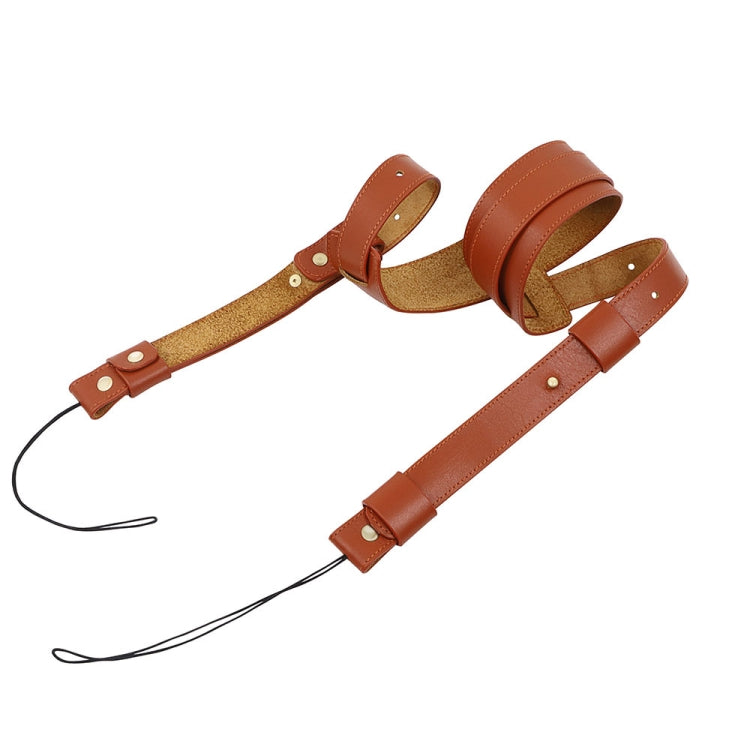 Cowhide Leather Camera Shoulder Hanging Neck Winding Strap by buy2fix