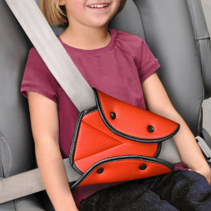 Car Seat Safety Belt Cover Sturdy Adjustable Triangle Safety Seat Belt Pad Clips Child Protection(Orange) by buy2fix