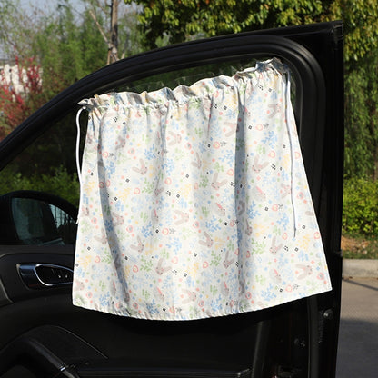 Car Curtains Cotton Car Suction Cup Sunshade Sun Protection Thermal Curtain(Bunny) by buy2fix
