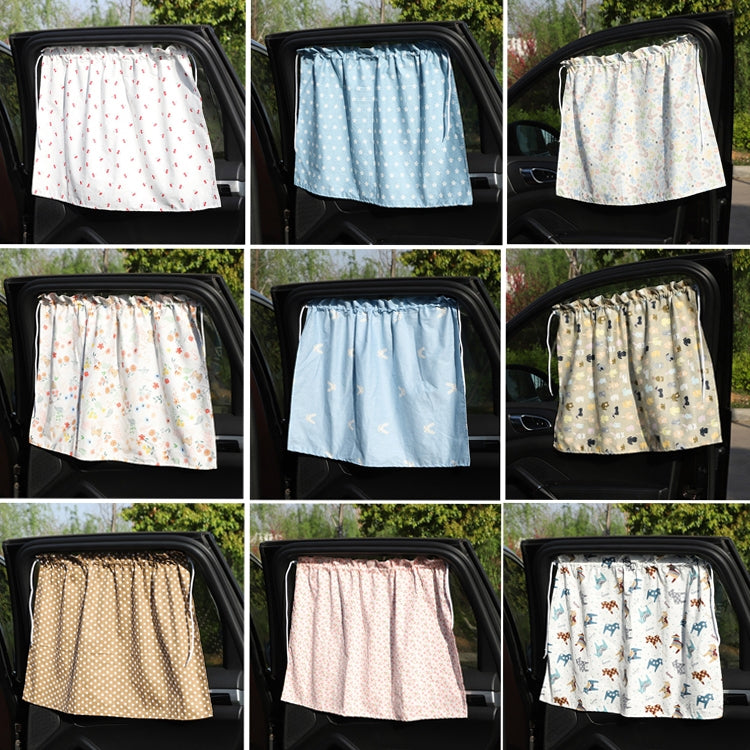 Car Curtains Cotton Car Suction Cup Sunshade Sun Protection Thermal Curtain(Cherry) by buy2fix