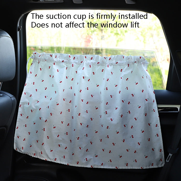 Car Curtains Cotton Car Suction Cup Sunshade Sun Protection Thermal Curtain(Small Floral) by buy2fix