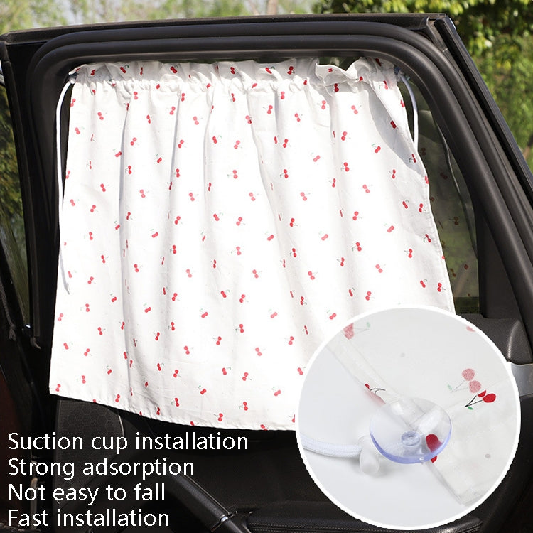 Car Curtains Cotton Car Suction Cup Sunshade Sun Protection Thermal Curtain(Long Ear Rabbit) by buy2fix