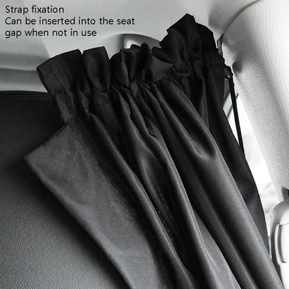 2 PCS 69 x 82cm Automobile Front And Rear Partition Curtain Business Car Air Conditioning Privacy Curtain(black) by buy2fix