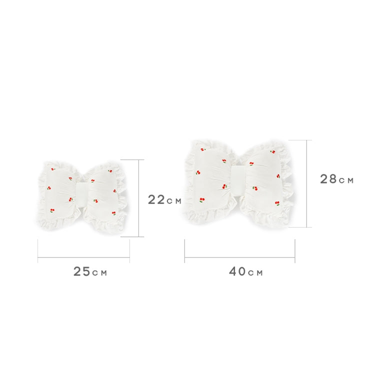 Bow Car Head Pillow Car Seat Neck Pillow Comfortable Cotton Car Supplies, Colour: Cherry Headrest by buy2fix