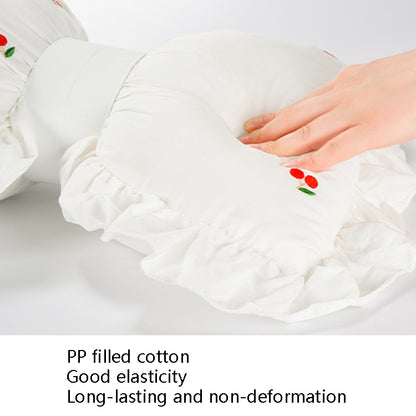 Bow Car Head Pillow Car Seat Neck Pillow Comfortable Cotton Car Supplies, Colour: Cherry Headrest by buy2fix