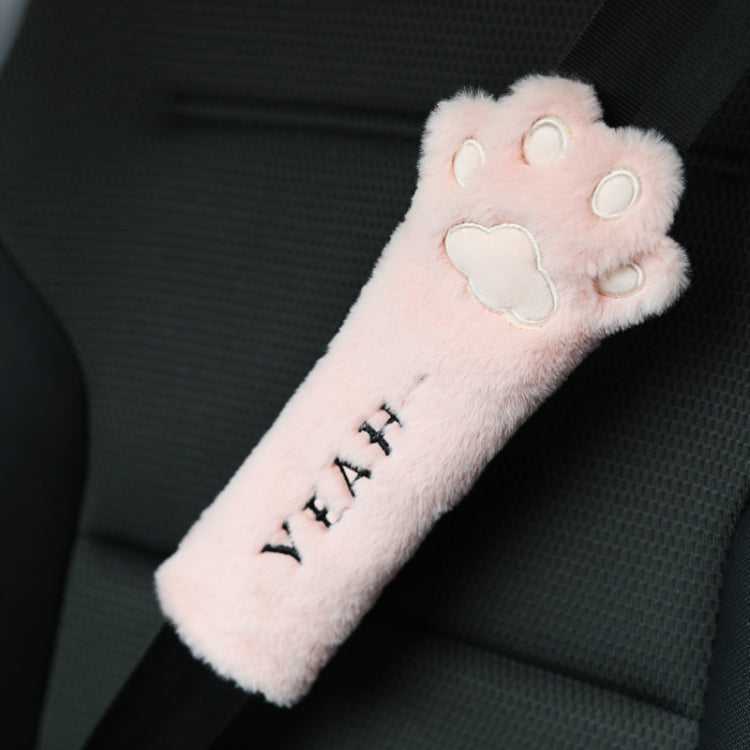 Car Plush Head Pillow Cat Claw Car Neck Pillow Car Female Decorative Supplies, Colour: Pink Shoulder Pad by buy2fix