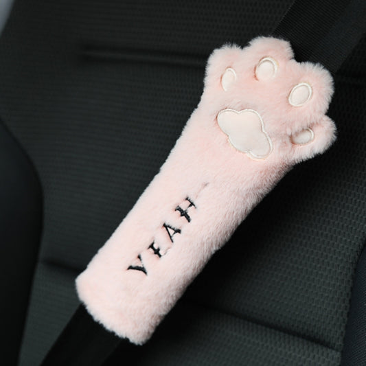 Car Plush Head Pillow Cat Claw Car Neck Pillow Car Female Decorative Supplies, Colour: Pink Shoulder Pad by buy2fix