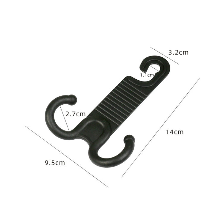2 Pairs Car Chair Back Tough Invisible Car Hook Portable Installation Does Not Hurt Car Hook(Black) by buy2fix