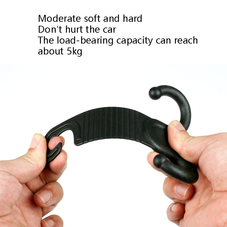 2 Pairs Car Chair Back Tough Invisible Car Hook Portable Installation Does Not Hurt Car Hook(Black) by buy2fix