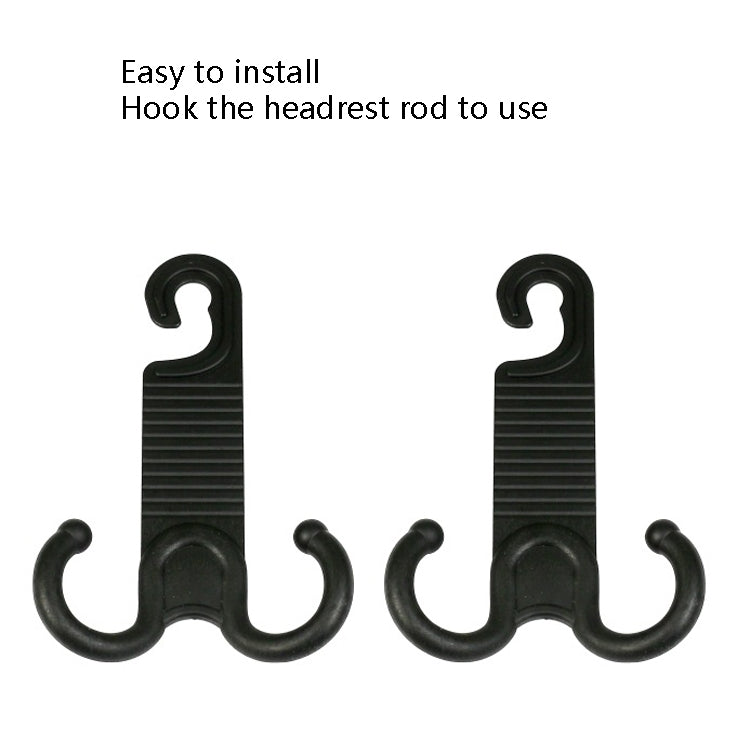 2 Pairs Car Chair Back Tough Invisible Car Hook Portable Installation Does Not Hurt Car Hook(Black) by buy2fix