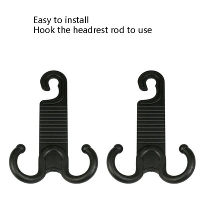 2 Pairs Car Chair Back Tough Invisible Car Hook Portable Installation Does Not Hurt Car Hook(Black) by buy2fix