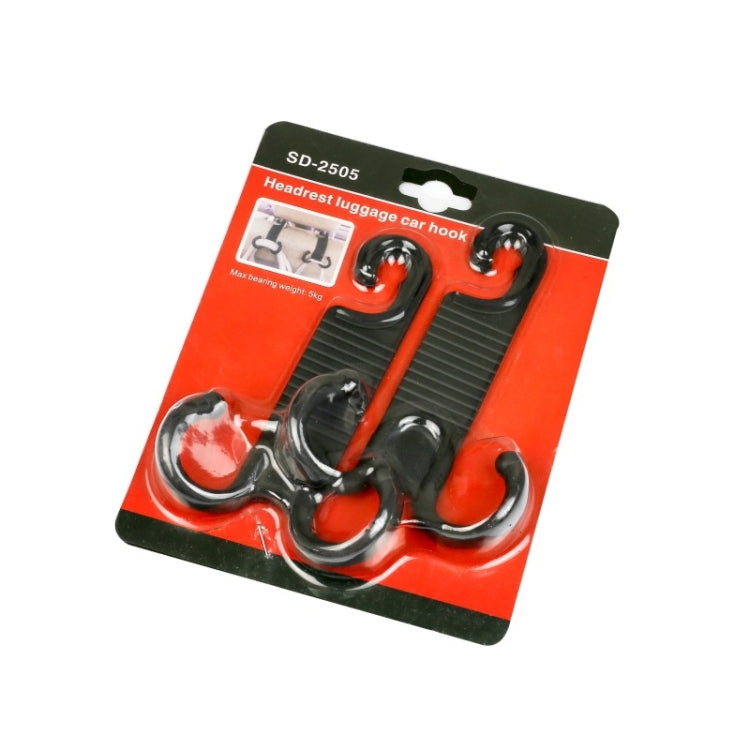 2 Pairs Car Chair Back Tough Invisible Car Hook Portable Installation Does Not Hurt Car Hook(Black) by buy2fix