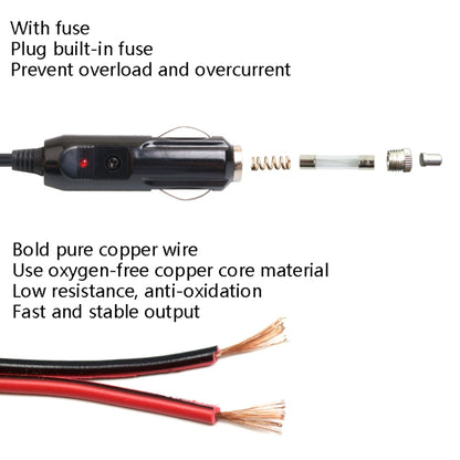 Car Compressor Refrigerator Line 12/24V Semiconductor Refrigerator Power Cord Cigarette Lighter Line, Specification: Without Switch 4m - Bluetooth Car Kits by buy2fix | Online Shopping UK | buy2fix