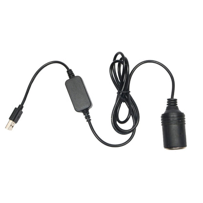 5V Turn 12V USB To Cigarette Lighter Socket Female Head Driving Recorder Mobile Power Cord, Specification: 1.2m - Cigar Socket by buy2fix | Online Shopping UK | buy2fix