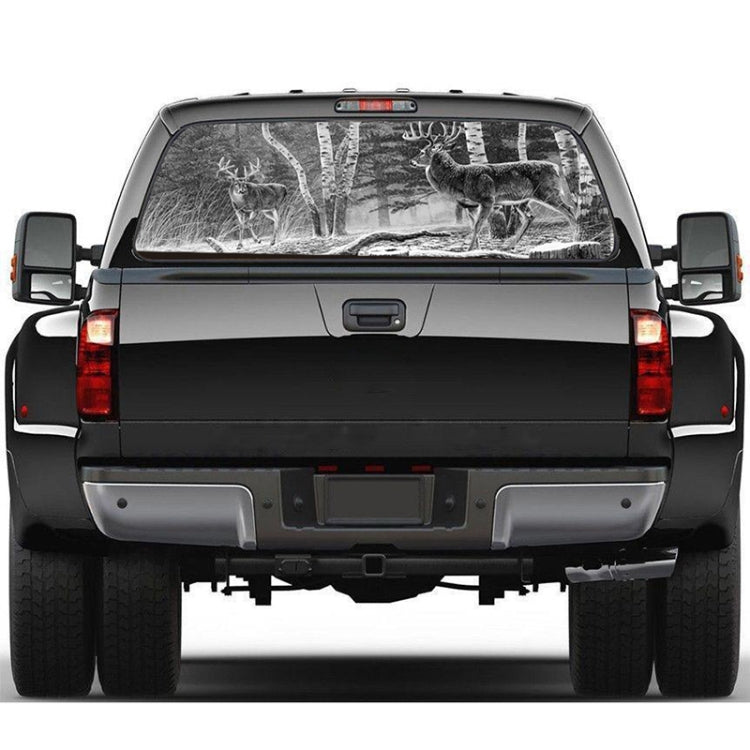 D-828 Forest Hunting Deer Rear Window Glass Stickers Truck SUV Car Post-Gear Window Stickers, 135X36cm by buy2fix