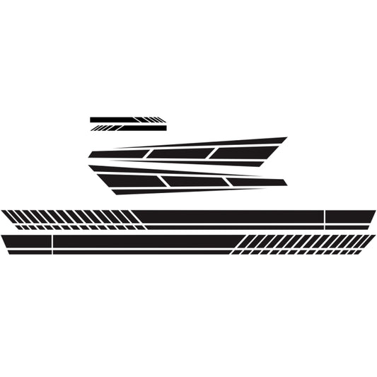 D-1037 Striped Car Sticker Car Side Door Cover Rearview Mirror Combination Sticker(Black) by buy2fix