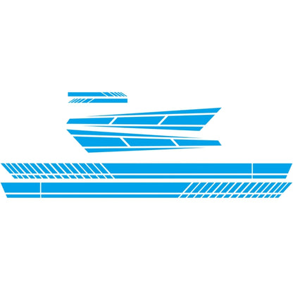 D-1037 Striped Car Sticker Car Side Door Cover Rearview Mirror Combination Sticker(Blue) by buy2fix