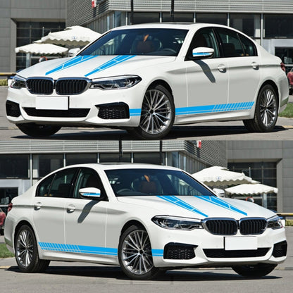 D-1037 Striped Car Sticker Car Side Door Cover Rearview Mirror Combination Sticker(Blue) by buy2fix