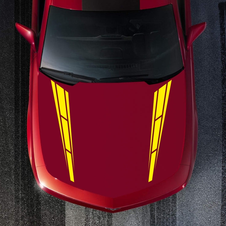 D-1037 Striped Car Sticker Car Side Door Cover Rearview Mirror Combination Sticker(Yellow) by buy2fix