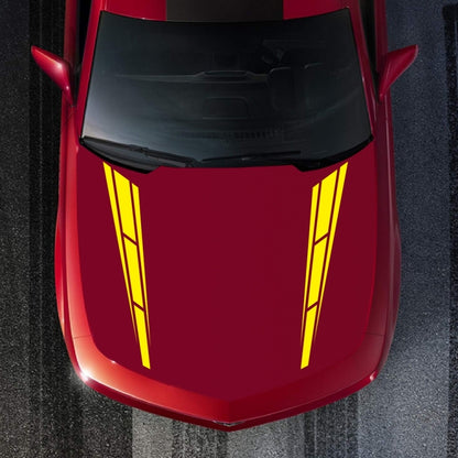 D-1037 Striped Car Sticker Car Side Door Cover Rearview Mirror Combination Sticker(Yellow) by buy2fix