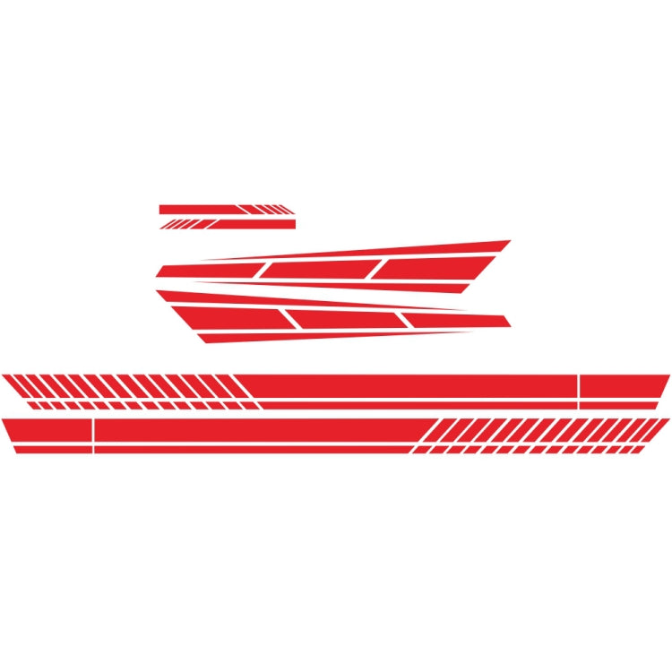 D-1037 Striped Car Sticker Car Side Door Cover Rearview Mirror Combination Sticker(Red) by buy2fix