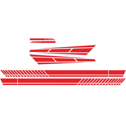 D-1037 Striped Car Sticker Car Side Door Cover Rearview Mirror Combination Sticker(Red) by buy2fix