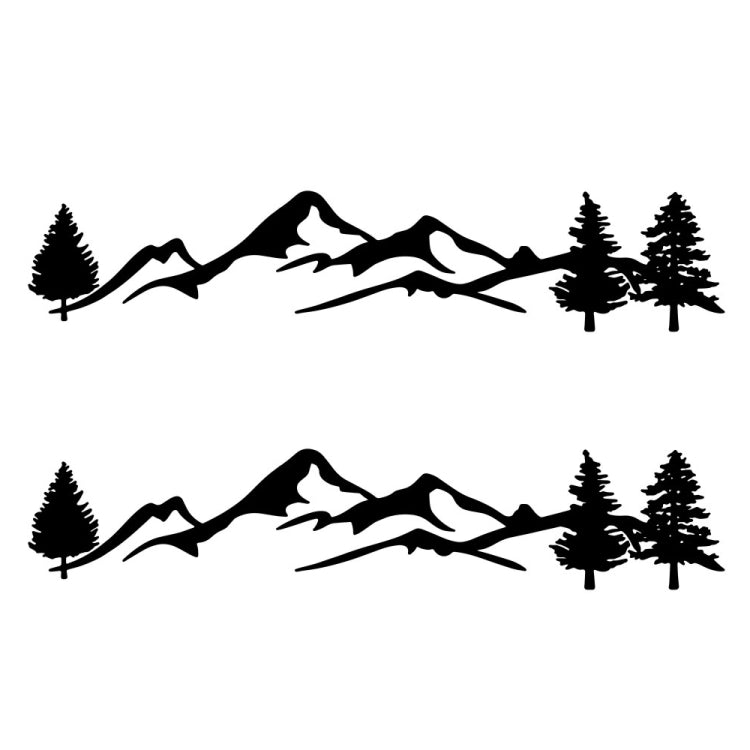 2 PCS D-791 Mountain Forest Car Sticker SUV Off-Road Vehicle Body Sticker Rear Windshield Car Sticker(Black) by buy2fix