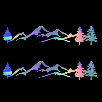2 PCS D-791 Mountain Forest Car Sticker SUV Off-Road Vehicle Body Sticker Rear Windshield Car Sticker (Colour) - Decorative Sticker by buy2fix | Online Shopping UK | buy2fix